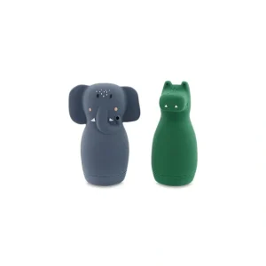 Trixie Squeezy Animals Bath Toy - Mrs Elephant & Mr Crocodile - CaringForTots - Professional Baby and Children's Products | Caring for Growth, Caring for Every Moment* Bath Toys