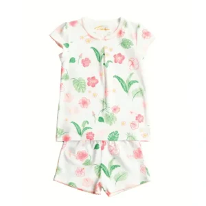 Tropical Paradise Girl's Summer Pajamas - CaringForTots - Professional Baby and Children's Products | Caring for Growth, Caring for Every Moment* Pajamas - Short Set