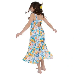 Tropical Summer Ruffle Maxi Dress - CaringForTots - Professional Baby and Children's Products | Caring for Growth, Caring for Every Moment* Dresses - Twirl