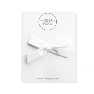 True White | Hand-tied Bow - CaringForTots - Professional Baby and Children's Products | Caring for Growth, Caring for Every Moment* Hand-tied bow
