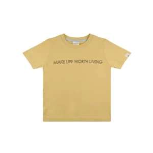 Turtledove London Living Life Embroidered T-Shirt - Sunshine - CaringForTots - Professional Baby and Children's Products | Caring for Growth, Caring for Every Moment* Tops
