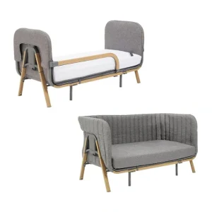 Tutti Bambini CoZee Xl Junior Bed + Sofa Expansion Pack - Oak / Charcoal - CaringForTots - Professional Baby and Children's Products | Caring for Growth, Caring for Every Moment* Junior Beds