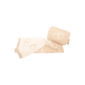 Twin Hearts Linen/natural - CaringForTots - Professional Baby and Children's Products | Caring for Growth, Caring for Every Moment* Baby Blankets