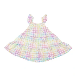 Twirly Dress - Gingham Daisy - CaringForTots - Professional Baby and Children's Products | Caring for Growth, Caring for Every Moment* Dresses - Twirl