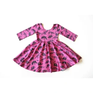 Twirly Dress In Dino - CaringForTots - Professional Baby and Children's Products | Caring for Growth, Caring for Every Moment* Dresses - Twirl