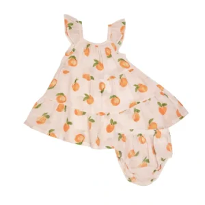 Twirly Sundress & Diaper Cover - Peaches - CaringForTots - Professional Baby and Children's Products | Caring for Growth, Caring for Every Moment* Dresses - Twirl