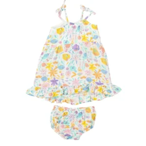 Twirly Tank Dress & Diaper Cover - Tropical Fish Floral - CaringForTots - Professional Baby and Children's Products | Caring for Growth, Caring for Every Moment* Dresses - Twirl