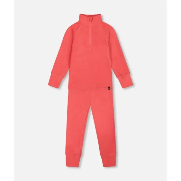 Two Piece Thermal Underwear Set Coral by Deux par Deux - CaringForTots - Professional Baby and Children's Products | Caring for Growth, Caring for Every Moment* Winter Accessories