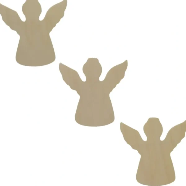 Shop All | 3 Unfinished Wooden Angel Shapes Cutouts Diy Crafts 3.8 Inches - CaringForTots - Professional Baby and Children's Products | Caring for Growth, Caring for Every Moment