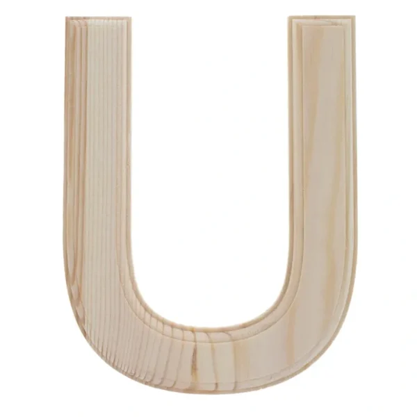 Unfinished Wooden Arial Font Letter U (6.25 Inches) - CaringForTots - Professional Baby and Children's Products | Caring for Growth, Caring for Every Moment* Letters