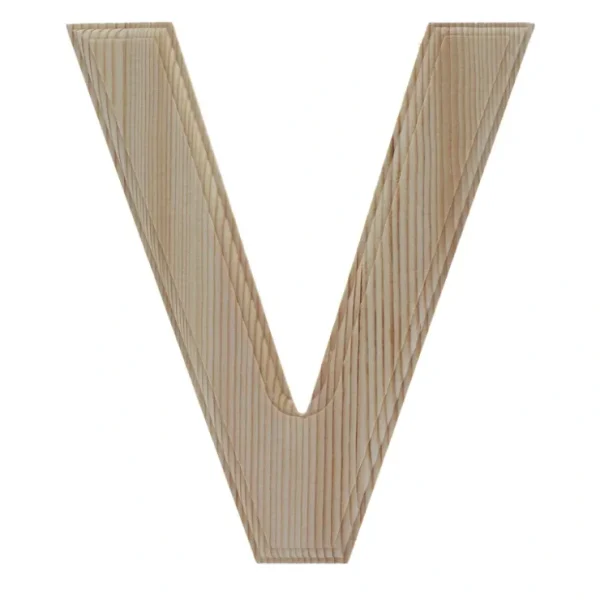 Unfinished Wooden Arial Font Letter V (6.25 Inches) - CaringForTots - Professional Baby and Children's Products | Caring for Growth, Caring for Every Moment* Letters