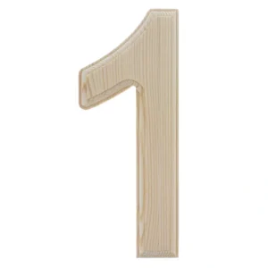 Unfinished Wooden Arial Font Number 1 (one) 6.25 Inches - CaringForTots - Professional Baby and Children's Products | Caring for Growth, Caring for Every Moment* Numbers