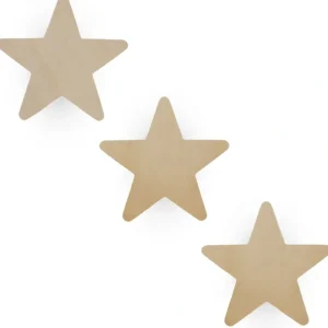 Shop All | 3 Unfinished Wooden Star Shapes Cutouts Diy Crafts 3.9 Inches - CaringForTots - Professional Baby and Children's Products | Caring for Growth, Caring for Every Moment