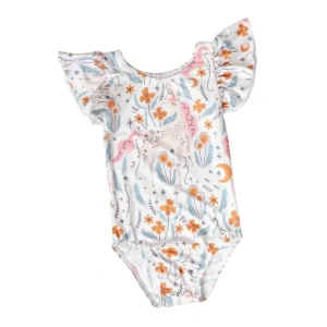 Unicorn Soiree S/s Flutter Sleeve Leotard - CaringForTots - Professional Baby and Children's Products | Caring for Growth, Caring for Every Moment* Flutter Leotard S/S