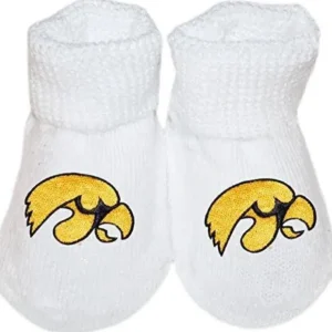 University of Iowa Newborn Booties - CaringForTots - Professional Baby and Children's Products | Caring for Growth, Caring for Every Moment* Clothing