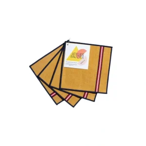 University Stripe Cocktail Napkins | Set Of 4 - CaringForTots - Professional Baby and Children's Products | Caring for Growth, Caring for Every Moment* Napkins
