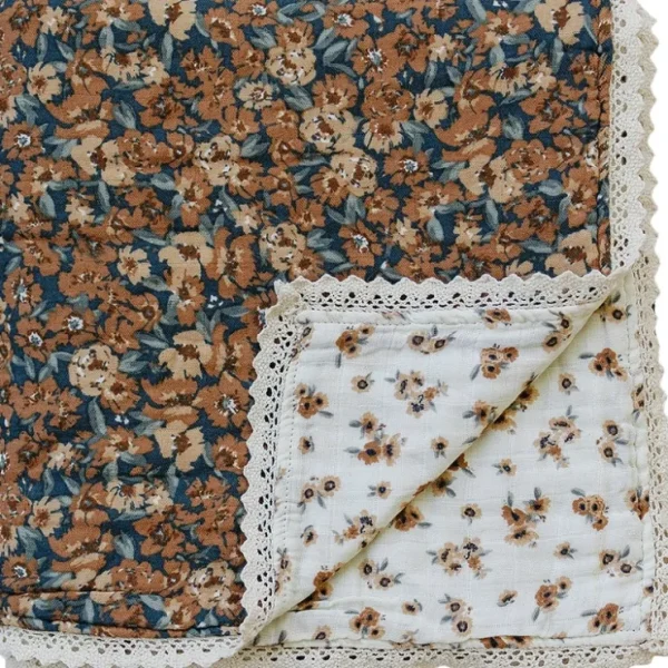 Venetian Floral + Autumn Bloom Lace Muslin Quilt - CaringForTots - Professional Baby and Children's Products | Caring for Growth, Caring for Every Moment* All Products