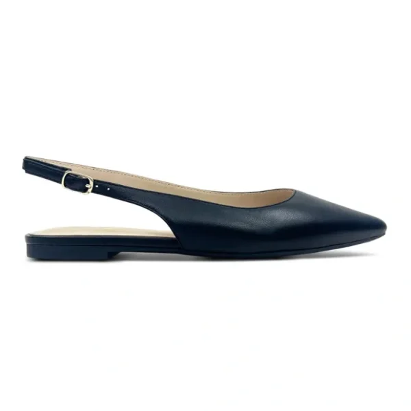 Vera Slingback Flat In Black Nappa Leather - CaringForTots - Professional Baby and Children's Products | Caring for Growth, Caring for Every Moment* Flats