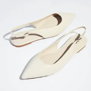 Vera Slingback Flat In Bone Croc - CaringForTots - Professional Baby and Children's Products | Caring for Growth, Caring for Every Moment* Women's Flats