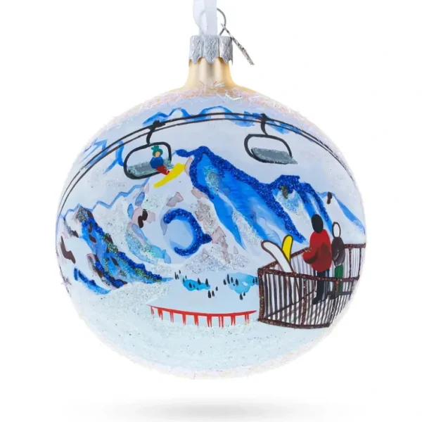 Verbier Ski Resort, Switzerland Glass Ball Christmas Ornament - CaringForTots - Professional Baby and Children's Products | Caring for Growth, Caring for Every Moment* Christmas Tree Ornaments