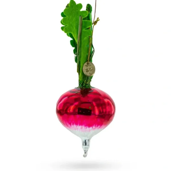 Vibrant Radish - Blown Glass Christmas Ornament - CaringForTots - Professional Baby and Children's Products | Caring for Growth, Caring for Every Moment* Christmas Tree Ornaments