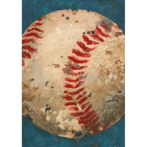 Vintage Baseball - Blue - Canvas Reproduction - CaringForTots - Professional Baby and Children's Products | Caring for Growth, Caring for Every Moment* Decor