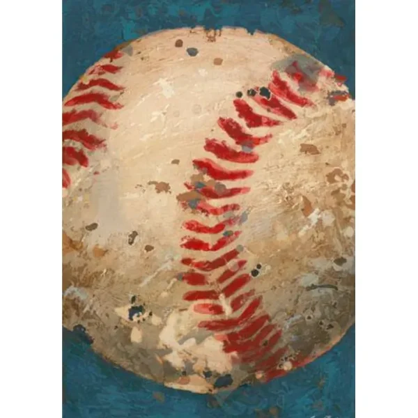 Vintage Baseball - Blue - Canvas Reproduction - CaringForTots - Professional Baby and Children's Products | Caring for Growth, Caring for Every Moment* Decor
