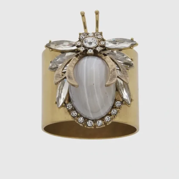 Vintage Bug Napkin Rings, Grey Agate, Set Of Two - CaringForTots - Professional Baby and Children's Products | Caring for Growth, Caring for Every Moment* Napkin rings