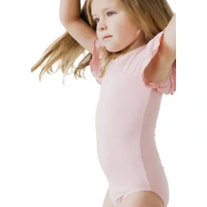 Vintage Pink S/s Flutter Sleeve Leotard - CaringForTots - Professional Baby and Children's Products | Caring for Growth, Caring for Every Moment* Flutter Leotard S/S