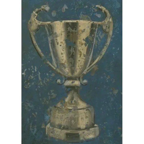 Vintage Trophy Cup - Blue - Canvas Reproduction - CaringForTots - Professional Baby and Children's Products | Caring for Growth, Caring for Every Moment* Decor
