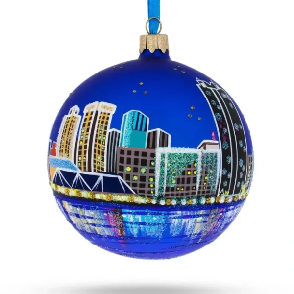 Virginia Beach, Virginia, Usa Glass Ball Christmas Ornament 4 Inches - CaringForTots - Professional Baby and Children's Products | Caring for Growth, Caring for Every Moment* Ornaments