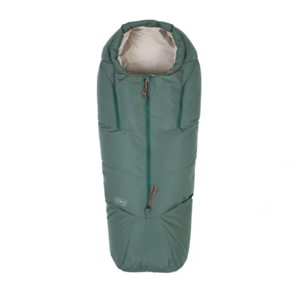 Voksi Adventure North Footmuff - Dark Sea Green - Seashell Sand - CaringForTots - Professional Baby and Children's Products | Caring for Growth, Caring for Every Moment* Footmuffs