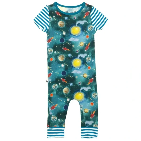 Vroom To The Planets Romper With Side Zipper (0-24m) - CaringForTots - Professional Baby and Children's Products | Caring for Growth, Caring for Every Moment* Rompers - Zippered