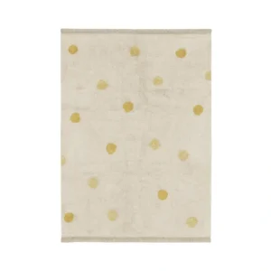 Washable Rug Hippy Dots Natural - Honey - Re Edition + Polka Dots - CaringForTots - Professional Baby and Children's Products | Caring for Growth, Caring for Every Moment* Cotton Rugs