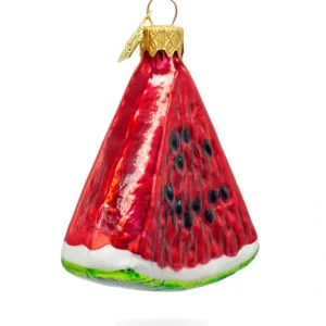 Watermelon Slice Glass Christmas Ornament - CaringForTots - Professional Baby and Children's Products | Caring for Growth, Caring for Every Moment* Christmas Tree Ornaments