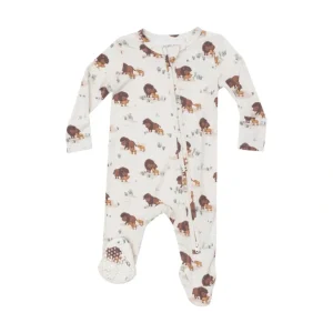 Shop All | 2 Way Zipper Footie - Bison Families - CaringForTots - Professional Baby and Children's Products | Caring for Growth, Caring for Every Moment