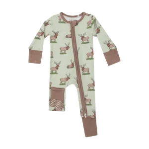 Shop All | 2 Way Zipper Romper - Elk - CaringForTots - Professional Baby and Children's Products | Caring for Growth, Caring for Every Moment