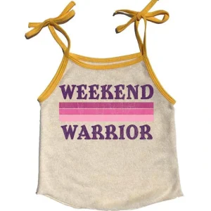 Weekend Warrior Terry Tie Tank - CaringForTots - Professional Baby and Children's Products | Caring for Growth, Caring for Every Moment* Clothing