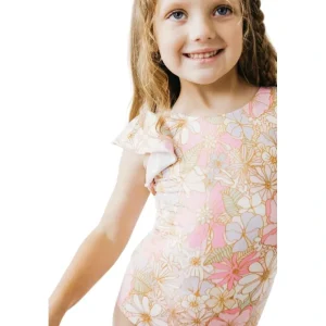 What's Up Buttercup S/s Flutter Sleeve Leotard - CaringForTots - Professional Baby and Children's Products | Caring for Growth, Caring for Every Moment* Flutter Leotard S/S