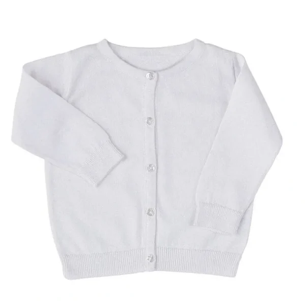 Clothing | White Knit Cardigan - CaringForTots - Professional Baby and Children's Products | Caring for Growth, Caring for Every Moment