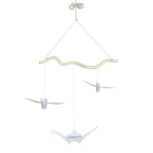 white Origami Nursery Mobile - CaringForTots - Professional Baby and Children's Products | Caring for Growth, Caring for Every Moment* Origami mobile