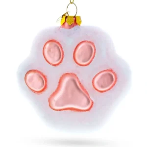 White Paw Blown Glass Christmas Ornament - CaringForTots - Professional Baby and Children's Products | Caring for Growth, Caring for Every Moment* Christmas Tree Ornaments