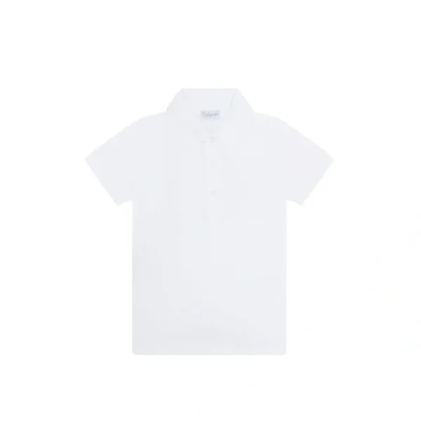 White Pima Cotton Polo Shirt - CaringForTots - Professional Baby and Children's Products | Caring for Growth, Caring for Every Moment* Polo Shirts