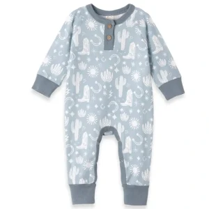 Wild West/blue Bamboo Romper - CaringForTots - Professional Baby and Children's Products | Caring for Growth, Caring for Every Moment* Baby Boy Clothes