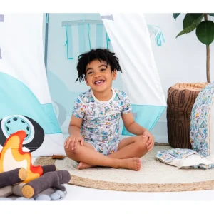 Wilder- Blue 2-piece Pajamas: Short - CaringForTots - Professional Baby and Children's Products | Caring for Growth, Caring for Every Moment* Pajamas - Short Set
