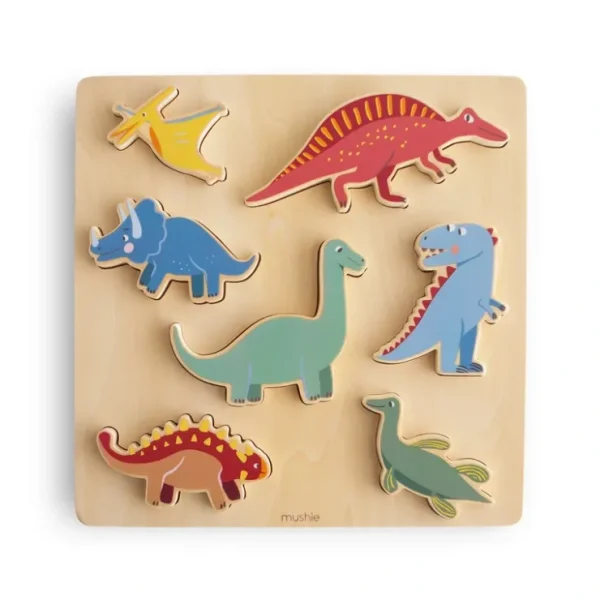 Wooden Dino Puzzle - CaringForTots - Professional Baby and Children's Products | Caring for Growth, Caring for Every Moment* Clothing