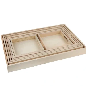 Wooden Nested Serving Trays 7 Pack Set Of Rectangle - CaringForTots - Professional Baby and Children's Products | Caring for Growth, Caring for Every Moment* Shop All