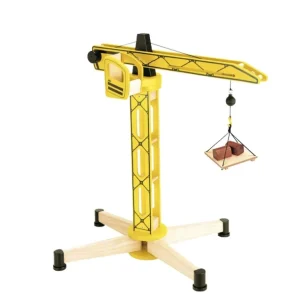 Toys | Yellow Wooden Crane - CaringForTots - Professional Baby and Children's Products | Caring for Growth, Caring for Every Moment